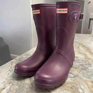 Hunter Original Short Waterproof Rain Boot Purple Women’s 9 Men’s 8